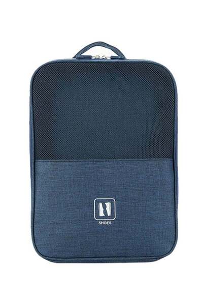 Generic Waterproof Cationic Portable Shoe Storage Bag Blue 30centimeter