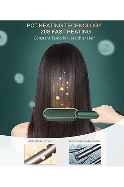 Türkiye Hair Straightener - Comb for Women & Men, Hair Styler, Straightener Machine Brush/PTC Heating Electr