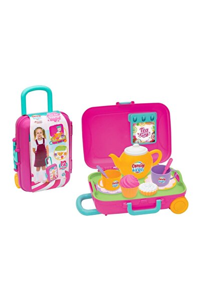 NEWBRENDHOME ألعاب تعليمية 03496 طقم شاي كاندي آند كين، حقيبة سفر، لعبة للأول...