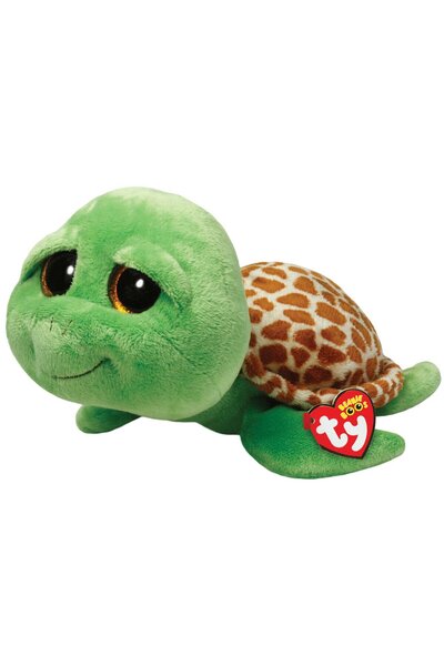 SPOR35 Kız Erkek Çocuk Oyuncak TY Beanie Boo´s Zippy Kaplumbağa Peluş 40cm Kı...
