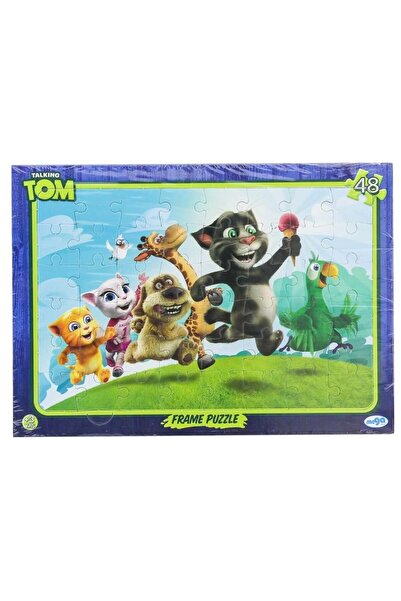 SPOR35 Kız Erkek Çocuk Oyuncak Konuşan Kedi Tom 48 Parça Puzzle Kız Erkek Çoc...