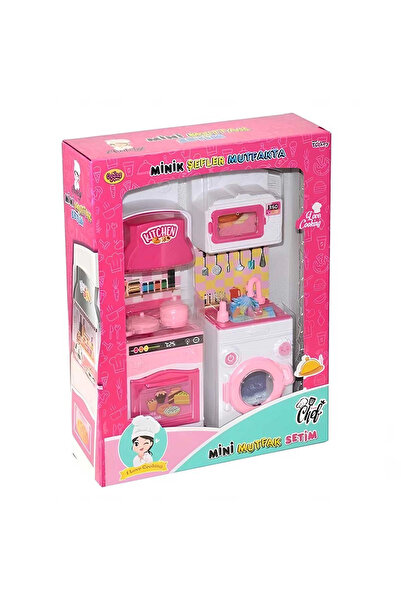 NEWBRENDHOME Öğretici Eğitici Oyuncaklar Oydaş Minik Şefler Mutfakta Fırın ve Çamaşır Makinesi 2'li Set 02358 Kız