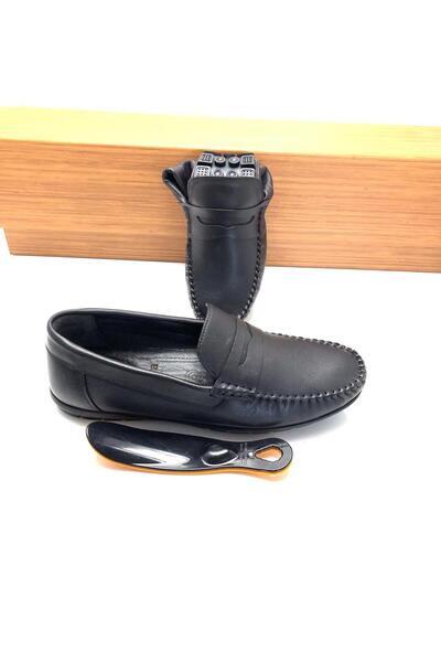 Derilax Baykara Large Size 45-46-47 Genuine Leather Orthopedic Soft Men's Shoes