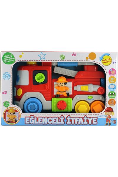 SPOR35 Kız Erkek Çocuk Oyuncak İngilizce Ve İspanyolca Konuşan İtfaiye Kız Er...