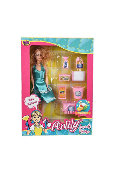 Gülce Design لعبة طفلة أونداش في صندوق مع مجموعة تنظيف أنليلي للأطفال 2442 لعبة تعليمية للأولاد