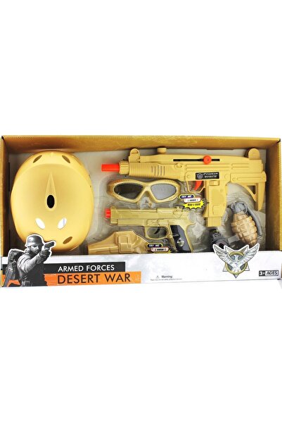 SPOR35 Kız Erkek Çocuk Oyuncak Kasklı ve Çift Silahlı Polis Seti Kız Erkek Ço...