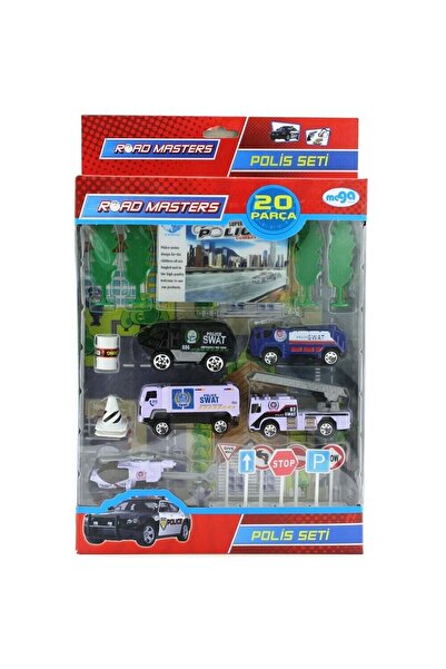 SPOR35 Girls Boys Kids Toy Die Cast Police Play Set 20 Pieces Girls Boys Kids Toy Educational Toys