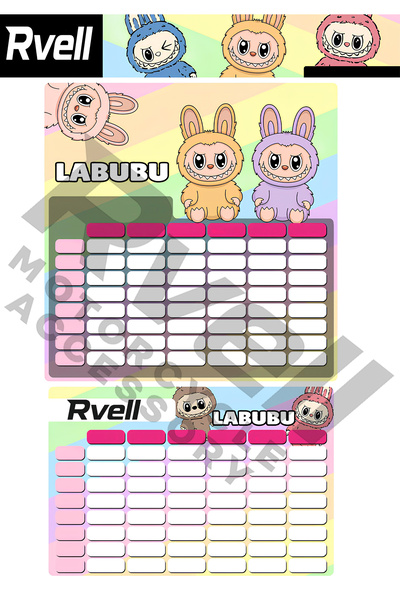 MKARAKAN RVELL DERS PLANIFICARE STICKER LABUBU 1 BUC 004