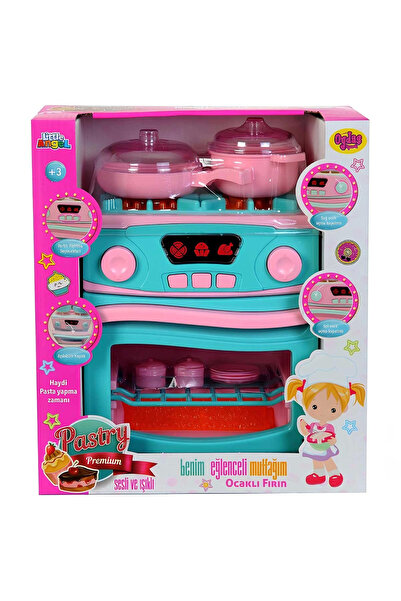 SPOR35 Çocuk Bebek Oyuncakları Pilli Fırınlı Ocak Set OYD-02609 Kız Erkek Çoc...