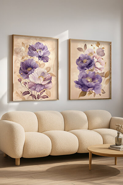 STARYUNA Дървена рамка с роза, акварелен ефект, винтидж, комплект от две карт...