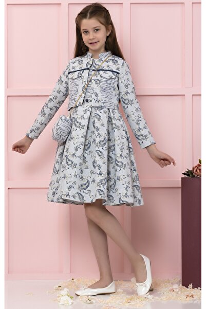 SÜSLÜ PİNK KİDS KIZ ÇOCUK CEKETLİ ABİYE ELBİSE