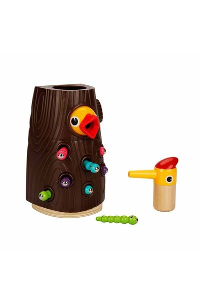 NEWBRENDHOME ألعاب تعليمية تفاعلية، لعبة تغذية طائر الوودي المغناطيسي، 10 قطع...