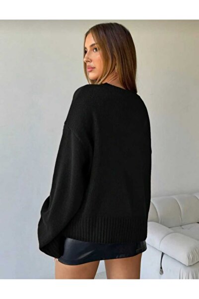 zezecollectıon Trend oversized πλεκτό πουλόβερ με λαιμόκοψη