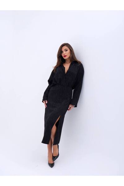 369 etnik butik Women's Jacquard Patterned Slit Detailed Shirt Skirt Double Set