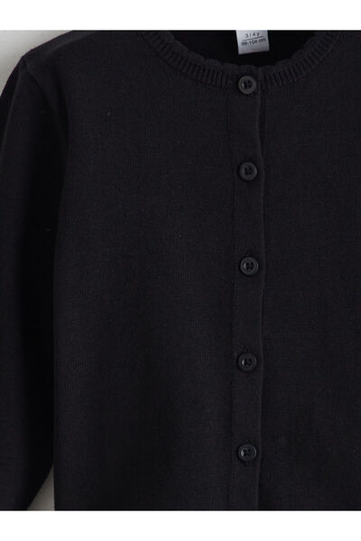 LC Waikiki Bisiklet Yaka Kız Çocuk Triko Hırka