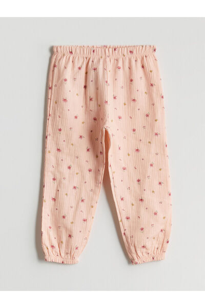 LC Waikiki Floral Girl's Pajama Bottom with Elastic Waist