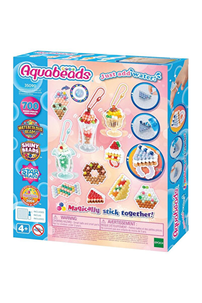 OMZ لعبة الفتيات أكوا بيدز مجموعة إكسسوارات الآيس كريم والحلويات، لعبة الأولاد، ألعاب تعليمية