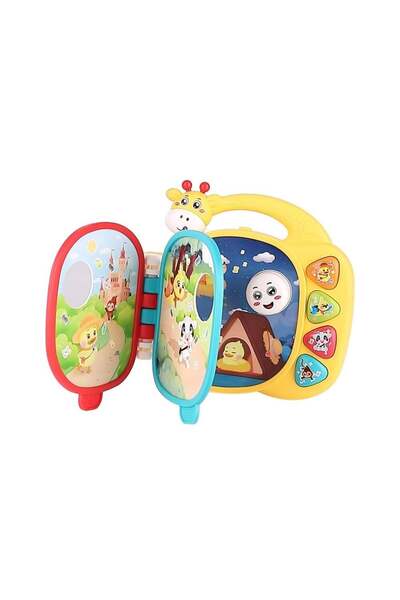 Gülce Design لعبة الفيل المضيئة والموسيقية مع كتاب، لعبة تعليمية للأولاد والبنات