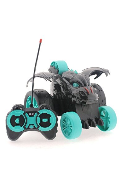 SPOR35 Eğitici Oyuncaklar Uzaktan Kumandalı USB Şarjlı Ejderha Araba Yeşil Işıklı Kız Erkek Çocuk Oyuncak E