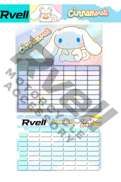 MKARAKAN STICKER PLANIFICARE LECȚII RVELL ALB DRAGUT ZĂPADA personaj BUC 015