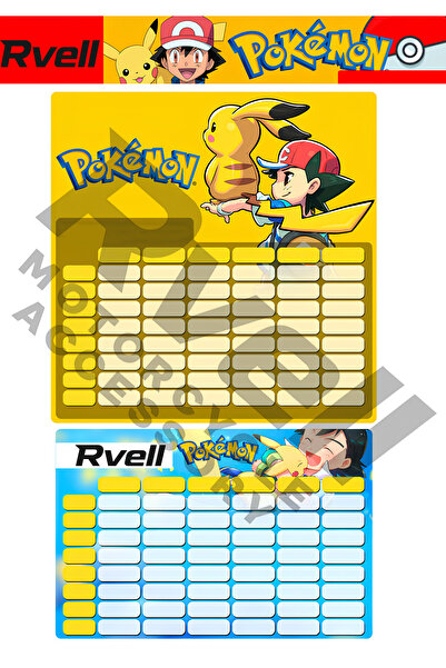 MKARAKAN RVELL DERS PLANIFICARE STICKER POKEMON 1 BUC 012