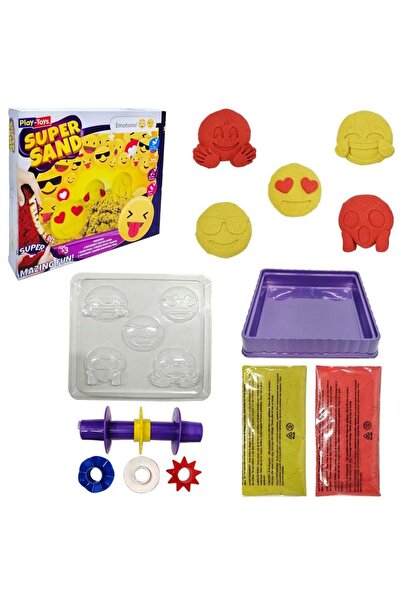NEWBRENDHOME ألعاب تعليمية تفاعلية، مجموعة رمل الإيموجي للعب، مجموعة رمل سوبر...