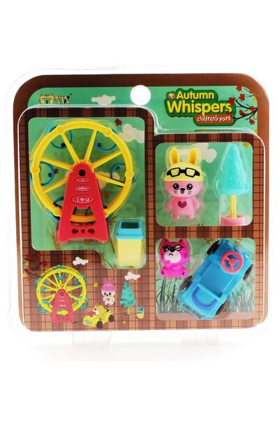 paraply Kedi Şehri Arabalı Oyun Parkı Seti Blister Kız Çocuk Erkek Çocuk Oyun...