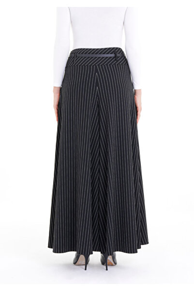 Guzella Belt and line detailed women's skirt pants