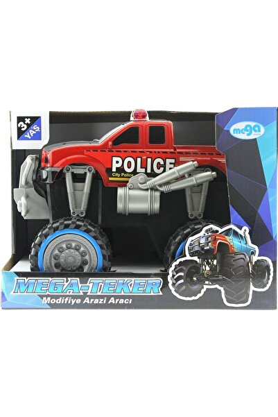 Gülce Design لعبة سيارة شرطة عملاقة معدلة تعمل بالاحتكاك للفتيات، لعبة تعليمية للأولاد