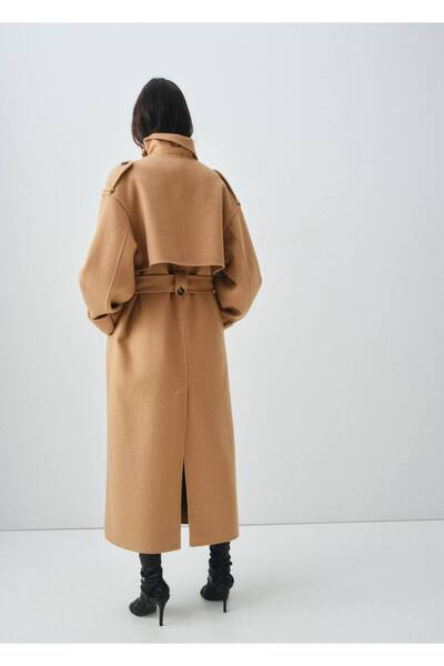 MANGO Woman Kruvaze yün palto