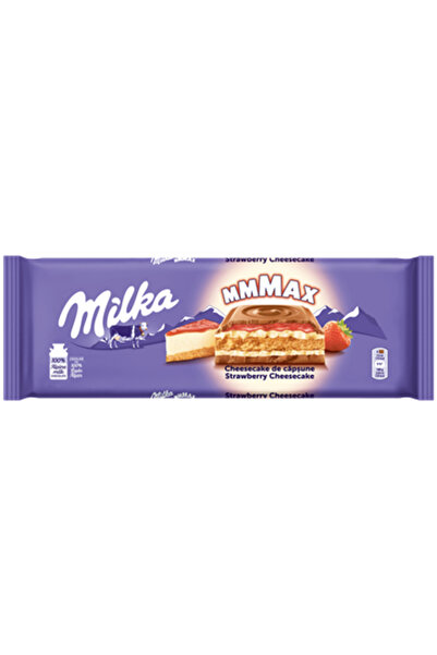 Milka Cheesecake cu ciocolată și căpșuni, Milka, 300 g