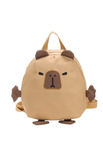 miraza Ghiozdan Capybara Mic, 4 Compartimente, Material Impermeabil, pentru Scoala, Gradinita, 23x26x8 cm