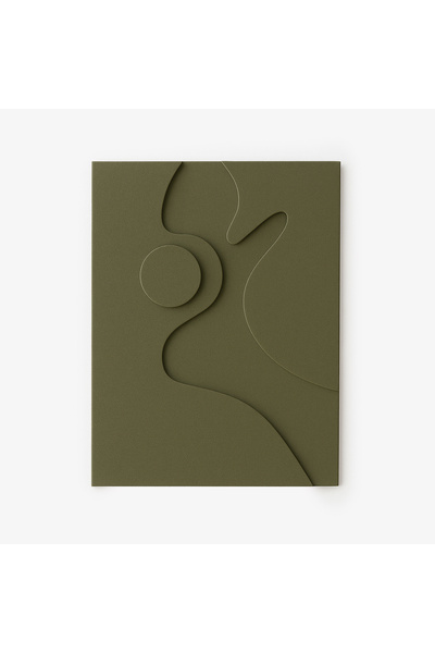 BEIGE Kai Ahşap Soyut Tablo 35x50