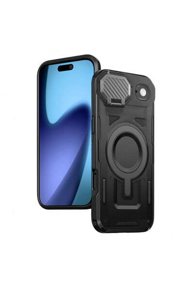 Techsuit Husa iPhone 17 Air protectie camera CamVault MagSafe, negru