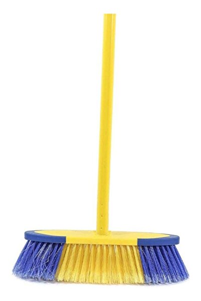 Generic Biella Sweeping Broom Brush With Handle - Soft Bristle Cleaning Tool For Indoor/Outdoor Home Kitche