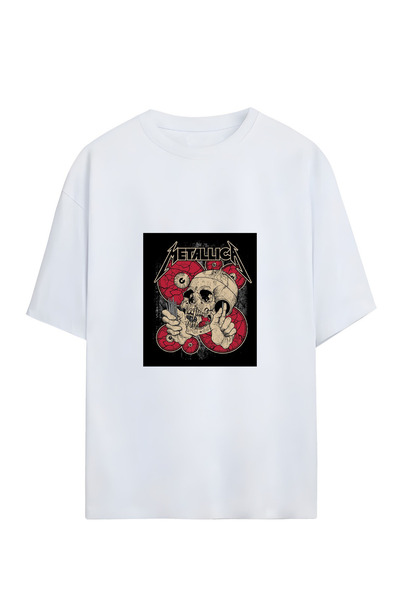 GraffTee TRICOU METALLICA UNISEX SUPRADimensionat din BUMBAC
