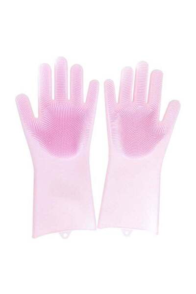 Generic Silicone Dishwashing Gloves Pink