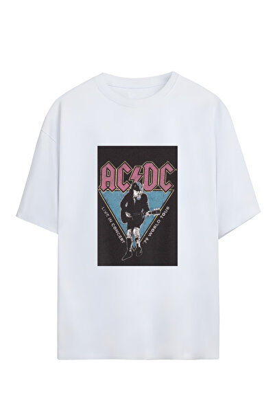 GraffTee TRICOU UNISEX OVERSIZE DIN BUMBAC ACDC