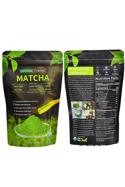 Chinaherbs 100% pure organic matcha with no additives