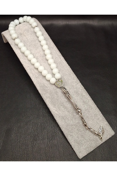 Han Ticarethane Λευκό Χρώμα Φυσικό Γυαλί Ροζάριο