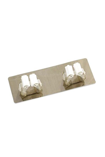 Generic Practical Wall Mounted Mop Organizer Holder White/Brown