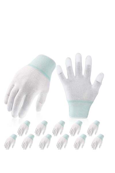 Generic SYOSI 12 Pairs Quilting Grip Gloves Household Machine Quilting Sewing Grip Gloves for Free Motion F