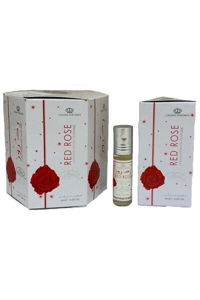 Al Rehab perfumes Red Rose Concentrated Perfume Oil Without Alcohol 6ml (Pack of 6)