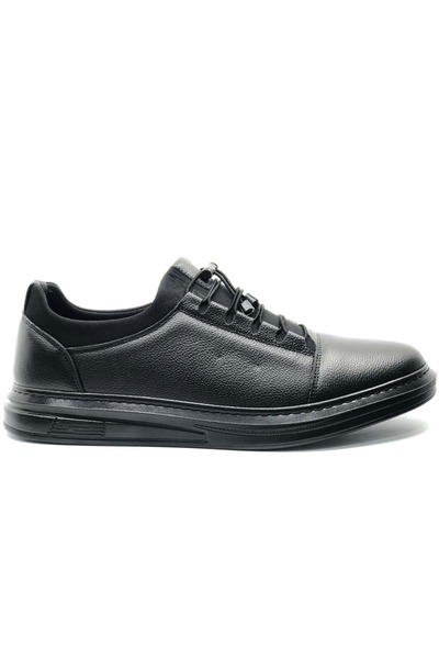 Kocamanlar Ayakkabı Özçatal 584 Genuine Leather 45-46-47 Number Special Production Men's Casual Shoes Black
