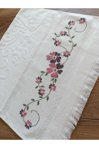 Aksekili Nakışlı El Havlusu