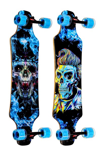 Venenon Işıklı Kaykay Silikon Teker Sessiz Semi-PRO Skeleton Model Zımparalı Skateboard Longboard 80 cm 3116