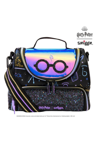 SMIGGLE Harry Potter izolasyonlu siyah omuz askılı beslenme çantası