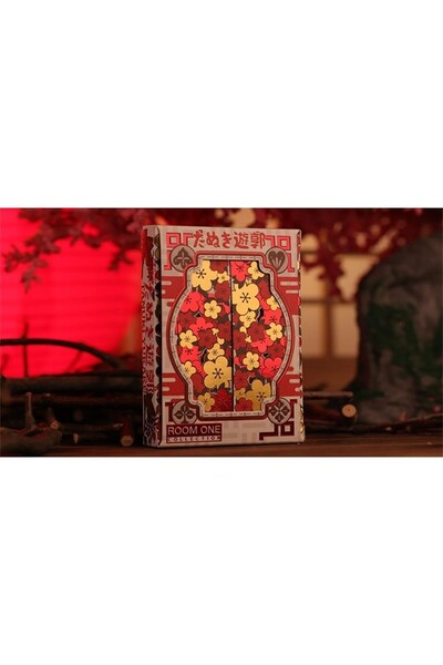 OyuncaklarÜlkesi Room One Tanuki Yukaku (Hanafuda) Premium Playing Card Playing Cards Deck
