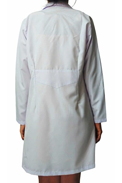 Ant Rotagrup Üniforma ve İş Elbiseleri Women's White Classic Collar Long Length Apron Laboratory