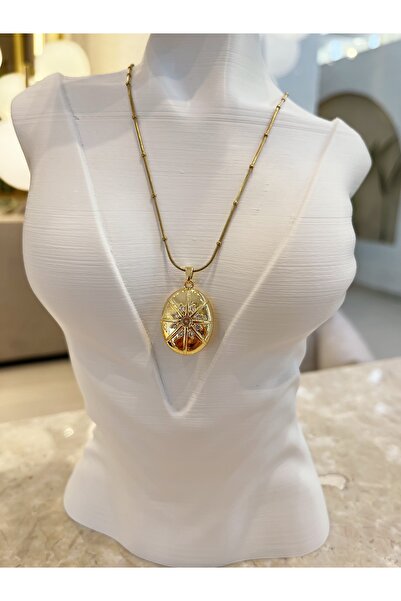 GIFTPALACE Kutup Yıldız Desenli Zirkon Taşlı Alya Çelik Kararmaz Tasarım Özel...